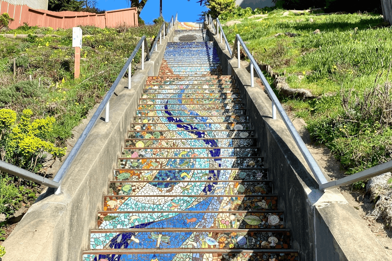 grandview park staircase the colorful mosaic staircase in grandview park in san francisco